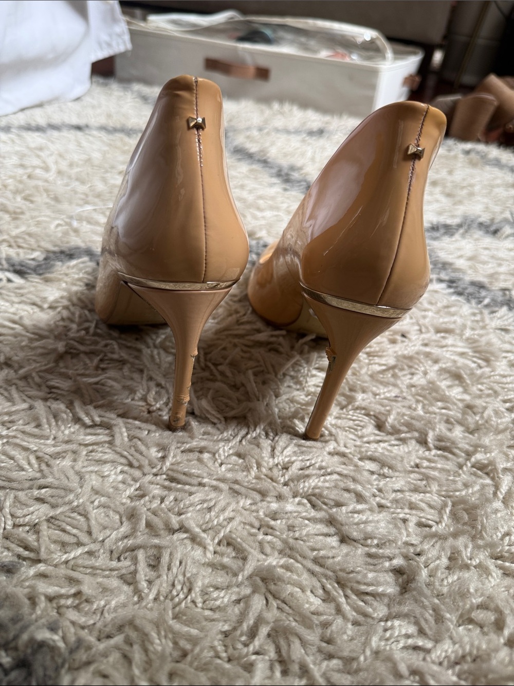 Ted Baker Nude Patent Pointed-Toe Stiletto Pumps - Picture 3 of 7
